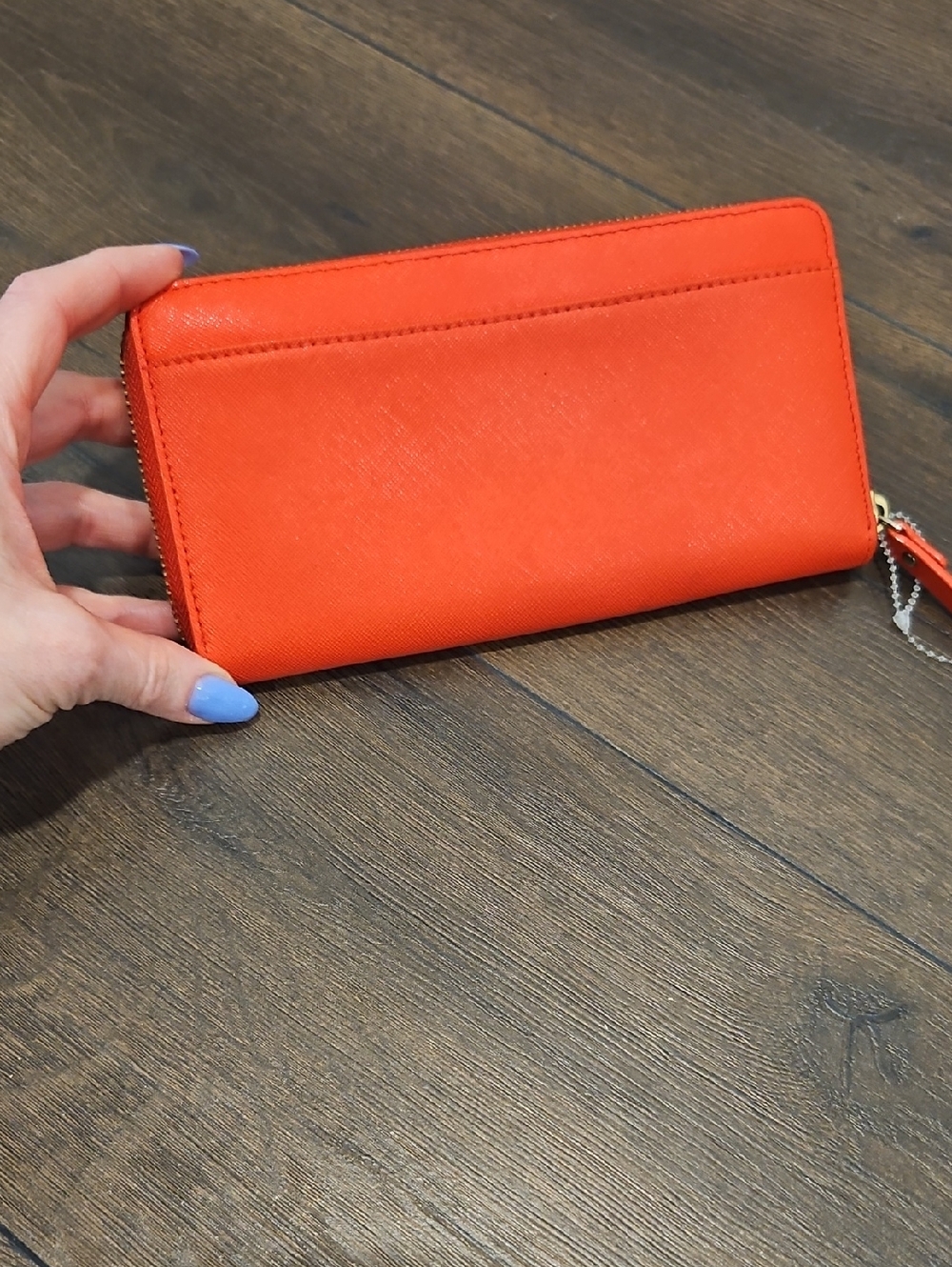 Kate Spade Storybook Lining Full Zip Red Wallet + Embellished 'D' Detailing - Picture 6 of 13